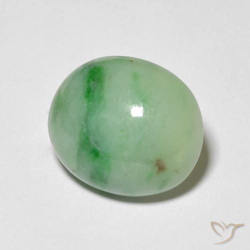 Saída Luz verde Natural 4.85ct, oval, Opaco