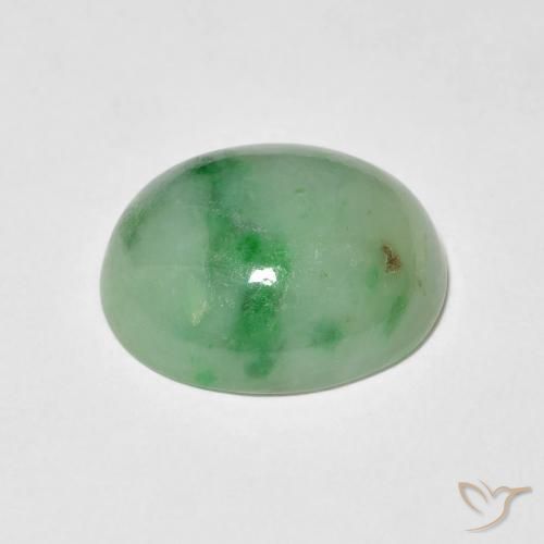 Saída Luz verde Natural 4.85ct, oval, Opaco