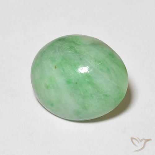 Saída verde quente Natural 3.88ct, oval, Opaco