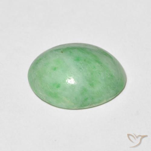 Saída verde quente Natural 3.88ct, oval, Opaco