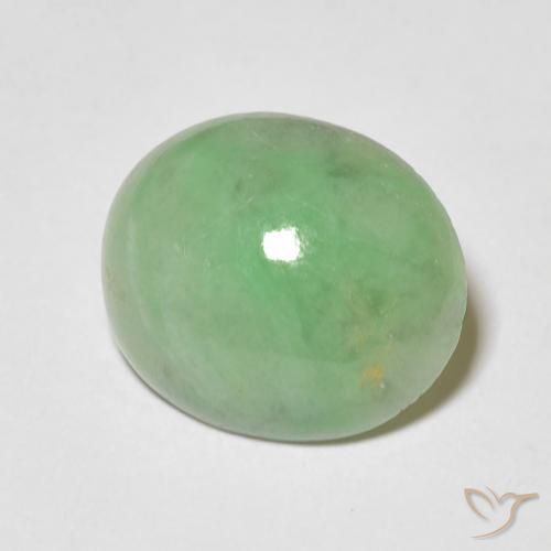 Saída Amarelo verde Natural 4.34ct, oval, Opaco