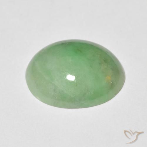 Saída Amarelo verde Natural 4.34ct, oval, Opaco