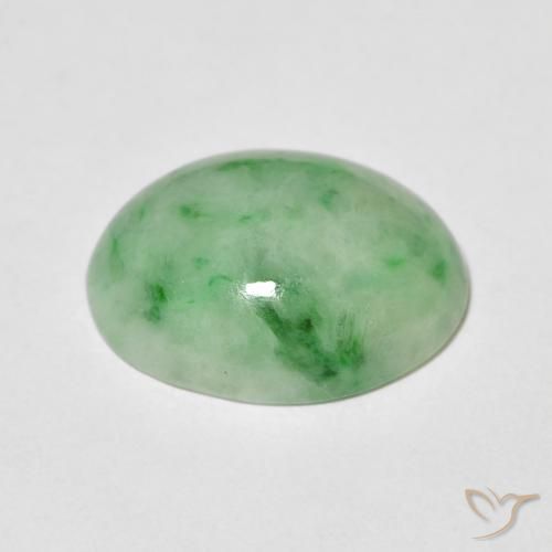 Saída Luz verde Natural 4.72ct, oval, Opaco