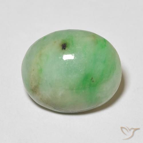 Saída Luz verde Natural 4.76ct, oval, Opaco