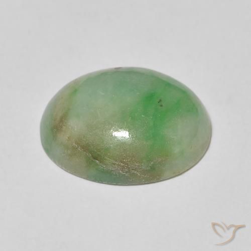 Saída Luz verde Natural 4.76ct, oval, Opaco