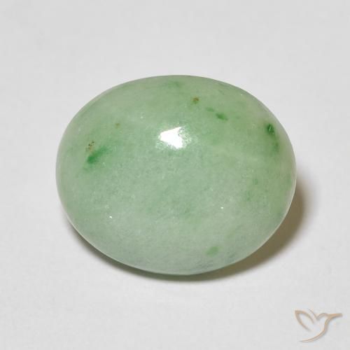 3.89ct Natural Luz verde Saída, oval, Opaco