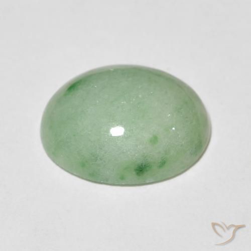 Saída Luz verde Natural 3.89ct, oval, Opaco
