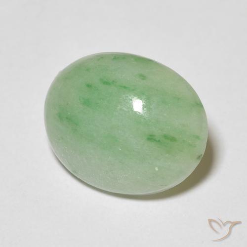 Saída verde quente Natural 3.83ct, oval, Opaco