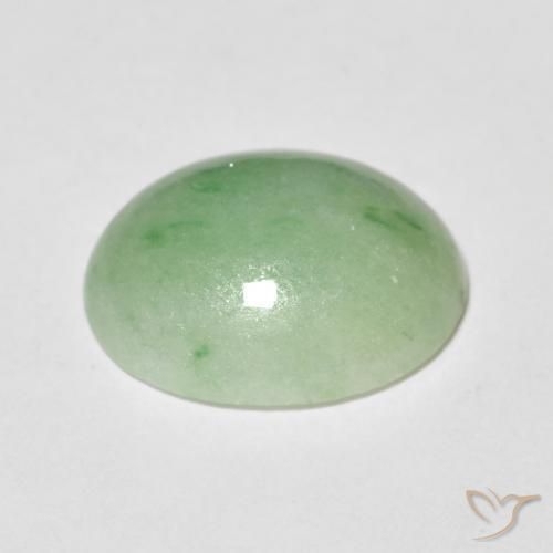 Saída verde quente Natural 3.83ct, oval, Opaco