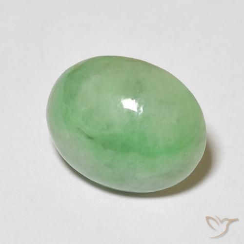 Saída verde quente Natural 4.34ct, oval, Opaco
