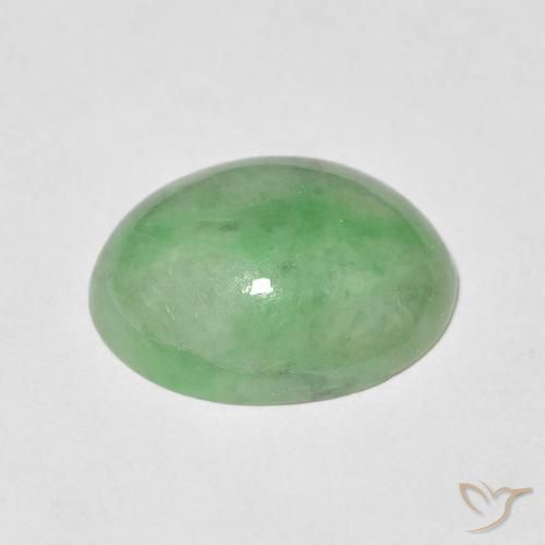 Saída verde quente Natural 4.34ct, oval, Opaco