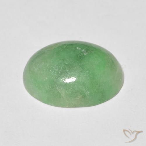 Saída Luz verde Natural 4.60ct, oval, Opaco
