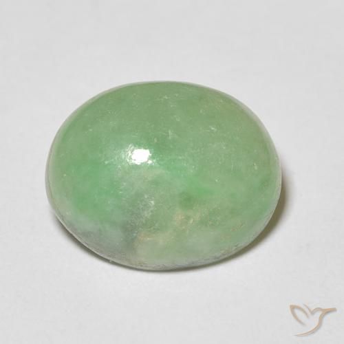 4.38ct Natural Verde médio Saída, oval, Opaco