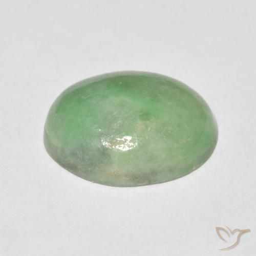 Saída Verde médio Natural 4.38ct, oval, Opaco