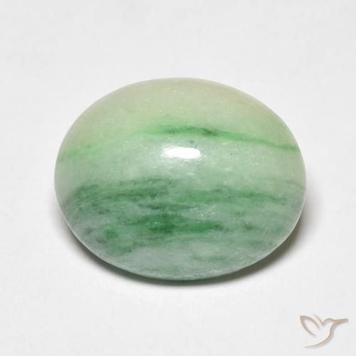 5.18ct Natural Medium Light Green Saída, oval, Opaco