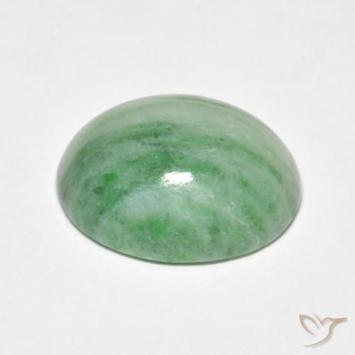 Saída Medium Light Green Natural 5.18ct, oval, Opaco