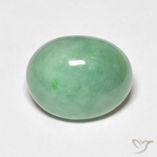 4.50ct Natural Verde Musgo Pálido Saída, oval, Opaco