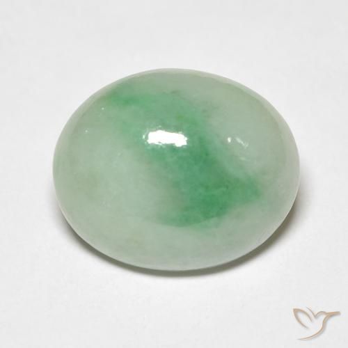 4.82ct Natural Verde Musgo Pálido Saída, oval, Opaco