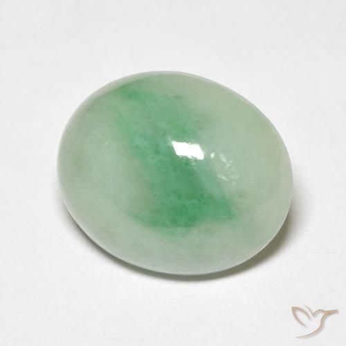 Saída Verde Musgo Pálido Natural 4.82ct, oval, Opaco