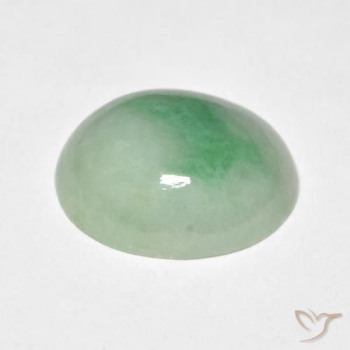 Saída Verde Musgo Pálido Natural 4.82ct, oval, Opaco