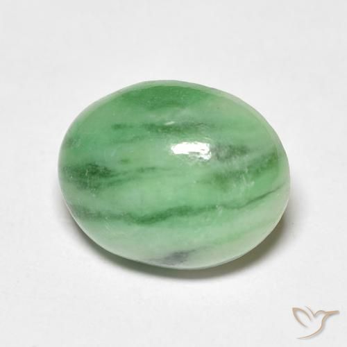 4.63ct Natural Verde médio Saída, oval, Opaco