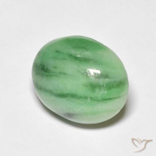 Saída Verde médio Natural 4.63ct, oval, Opaco