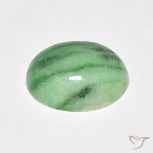 Saída Verde médio Natural 4.63ct, oval, Opaco