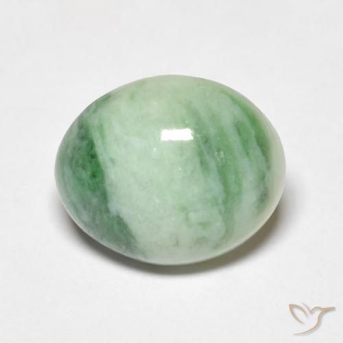 4.10ct Natural Verde médio Saída, oval, Opaco