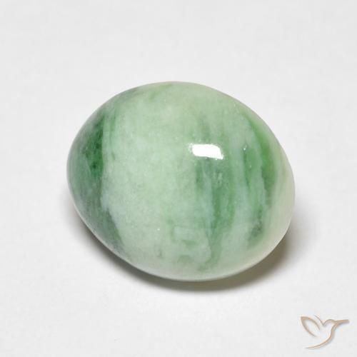 Saída Verde médio Natural 4.10ct, oval, Opaco