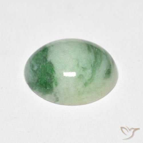 Saída Verde médio Natural 4.10ct, oval, Opaco