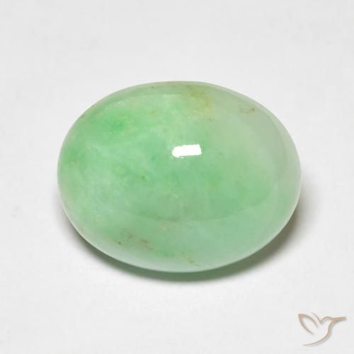 5.45ct Natural Verde Sábio Claro Saída, oval, Opaco