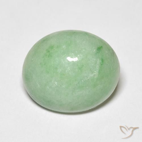 3.67ct Natural Verde Sábio Claro Saída, oval, Opaco