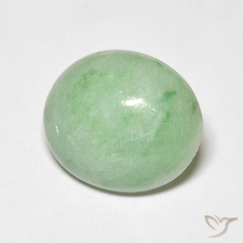 Saída Verde Sábio Claro Natural 3.67ct, oval, Opaco