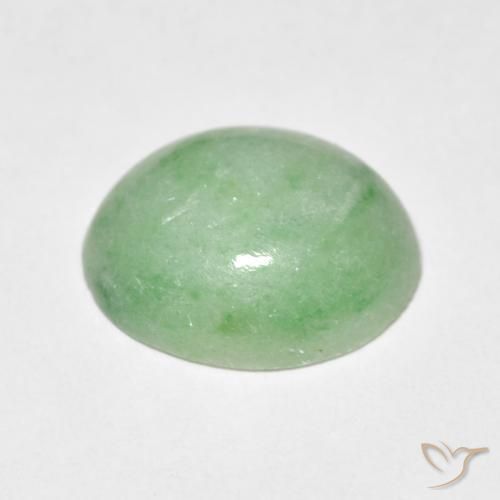 Saída Verde Sábio Claro Natural 3.67ct, oval, Opaco