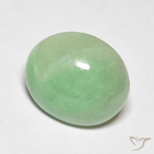 Saída Verde Sábio Claro Natural 4.12ct, oval, Transparente