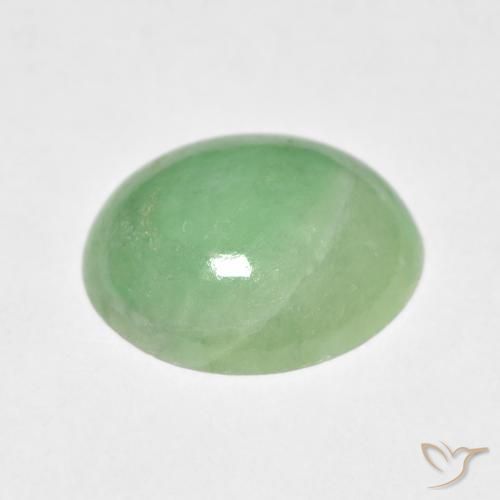 Saída Verde Sábio Claro Natural 4.12ct, oval, Transparente