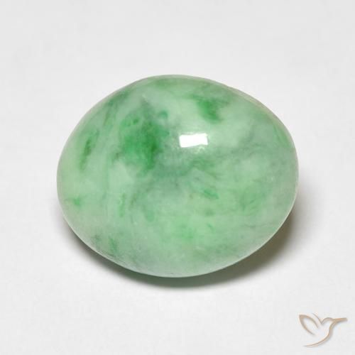 5.38ct Natural Verde médio Saída, oval, Opaco