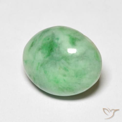 Saída Verde médio Natural 5.38ct, oval, Opaco