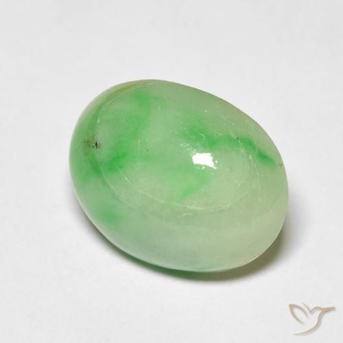 Saída Verde médio Natural 4.47ct, oval, Transparente