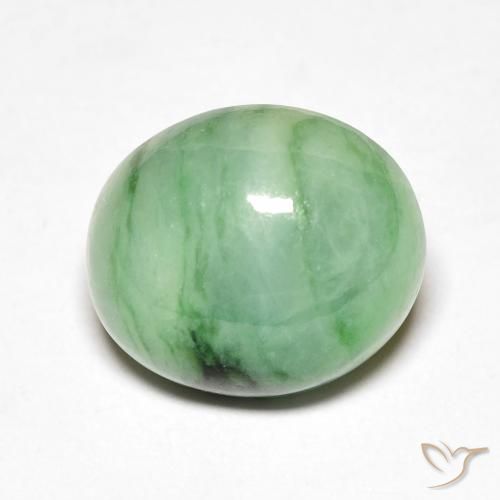 5.12ct Natural Luz verde Saída, oval, Opaco