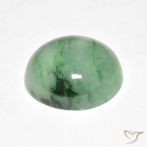 Saída Luz verde Natural 5.12ct, oval, Opaco