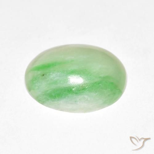 Saída Amarelo Claro Verde Natural 4.60ct, oval, Opaco
