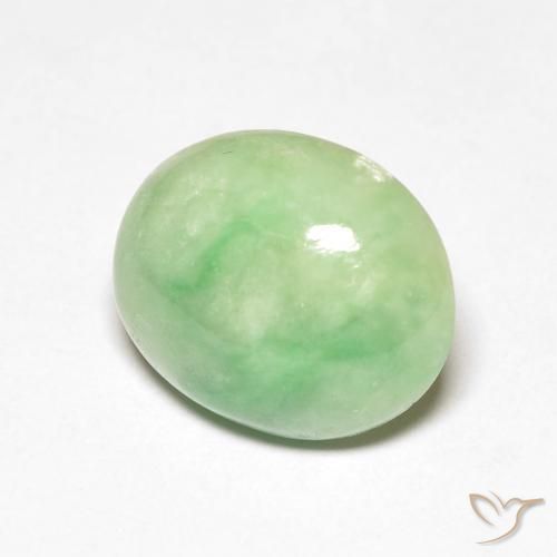 Saída Verde Pêra Claro Natural 4.61ct, oval, Opaco
