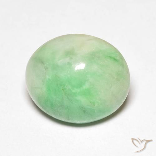 4.32ct Natural Branco Verde Saída, oval, Opaco