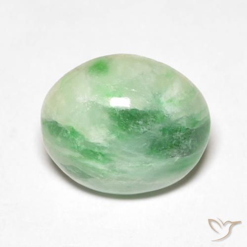 4.18ct Natural Verde médio Saída, oval, Opaco