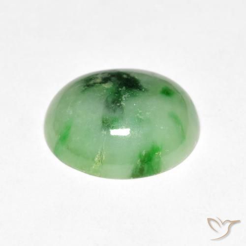 Saída Verde médio Natural 4.30ct, oval, Opaco