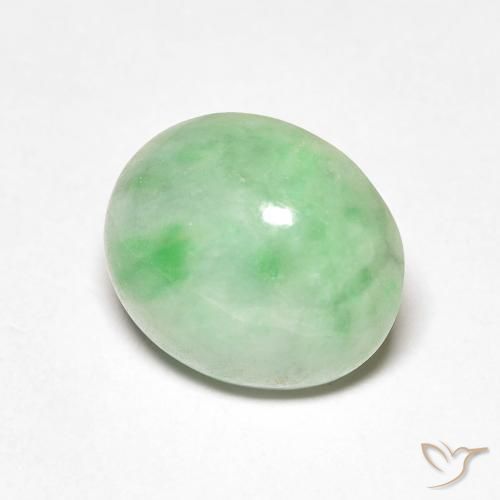 Saída Verde médio Natural 4.52ct, oval, Opaco