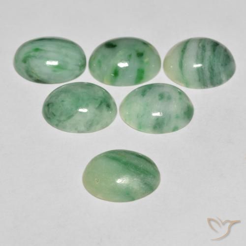 Saída Verde médio Natural 4.51ct, oval, Opaco