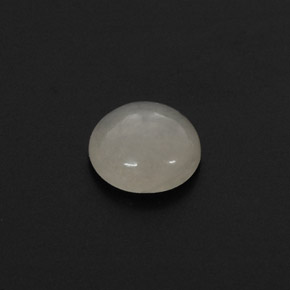 Jadeíta branco natural 2,31ct, corte redondo, translúcido
