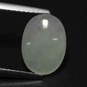 Jadeíta verde natural 2,39ct, transparente, transparente/translúcido